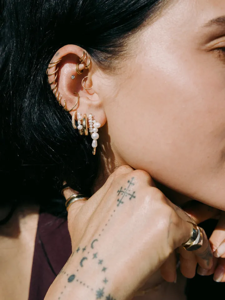 Sale Baby Pave Hoops All|Earrings