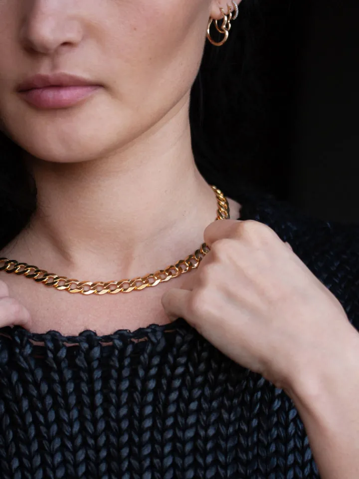 Clearance Flat Curb Chain All|Necklaces