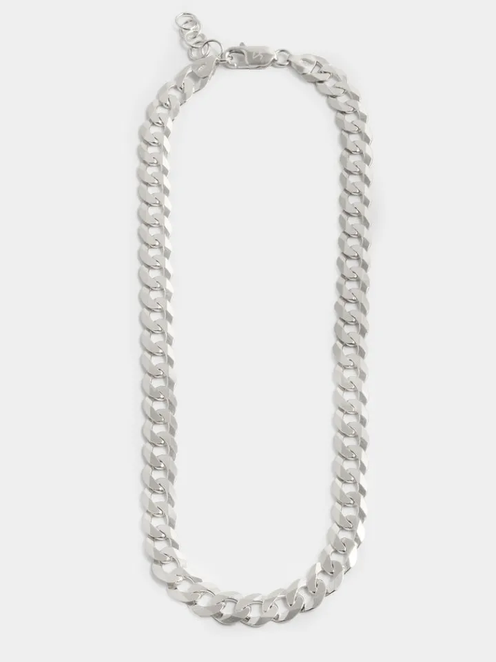 New Flat Curb Chain All|Necklaces