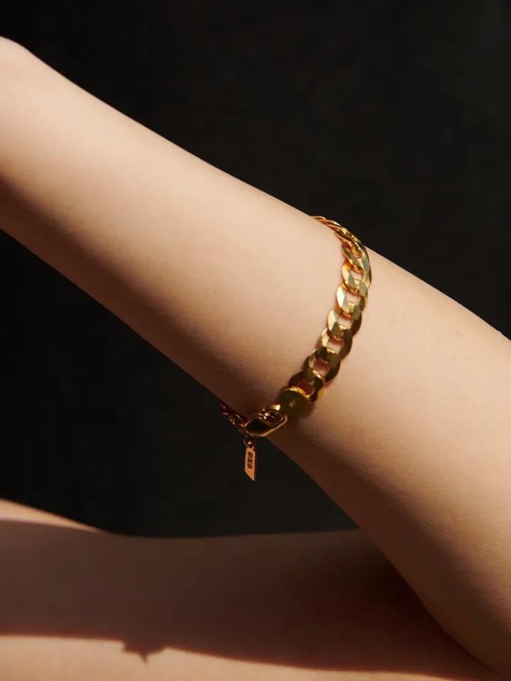 Hot Flat Curb Chain Bracelet All|Bracelets