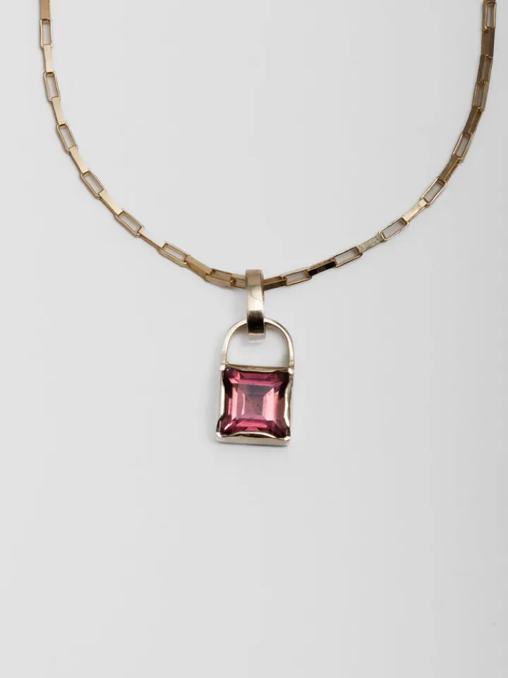 Hot Gemstone Padlock Pendant All|Pendants