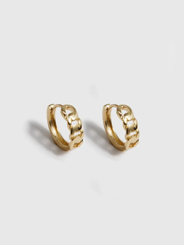Hot Half Chain Havana Huggies All|Earrings