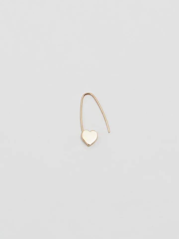 Sale Heart Safety Pin Earring All|Earrings