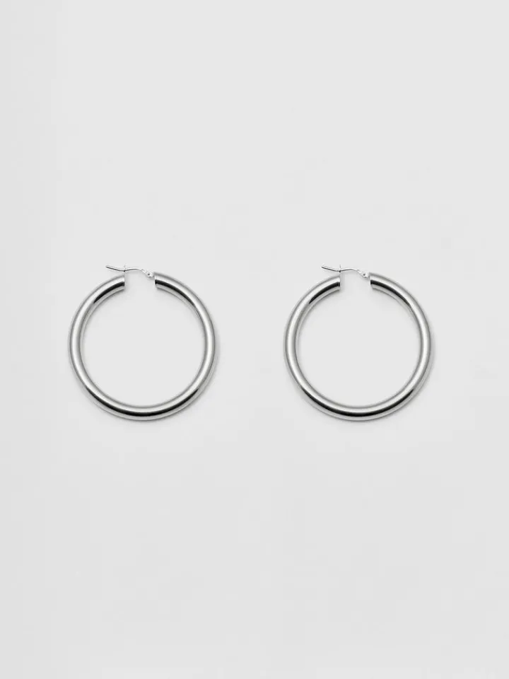New Large Tru Hoops All|Earrings