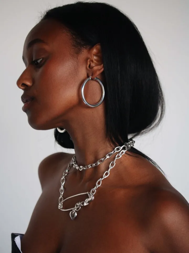 New Large Tru Hoops All|Earrings