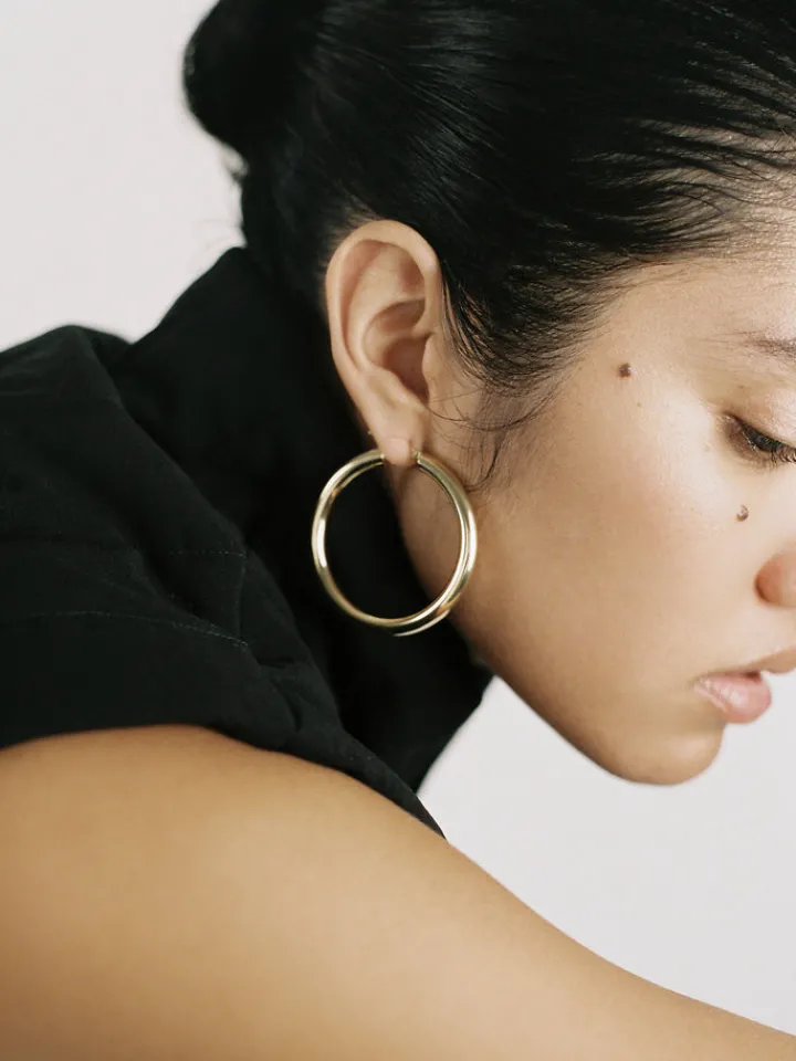 Hot Large Tru Hoops All|Earrings