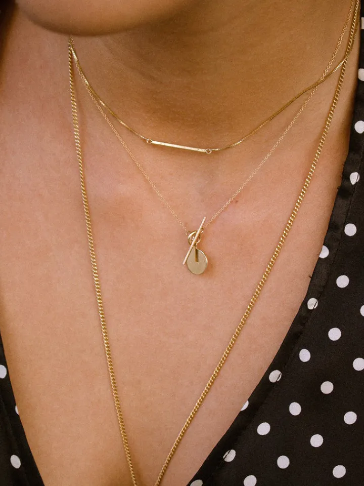 Clearance Mini Disk & Toggle Necklace All|Necklaces