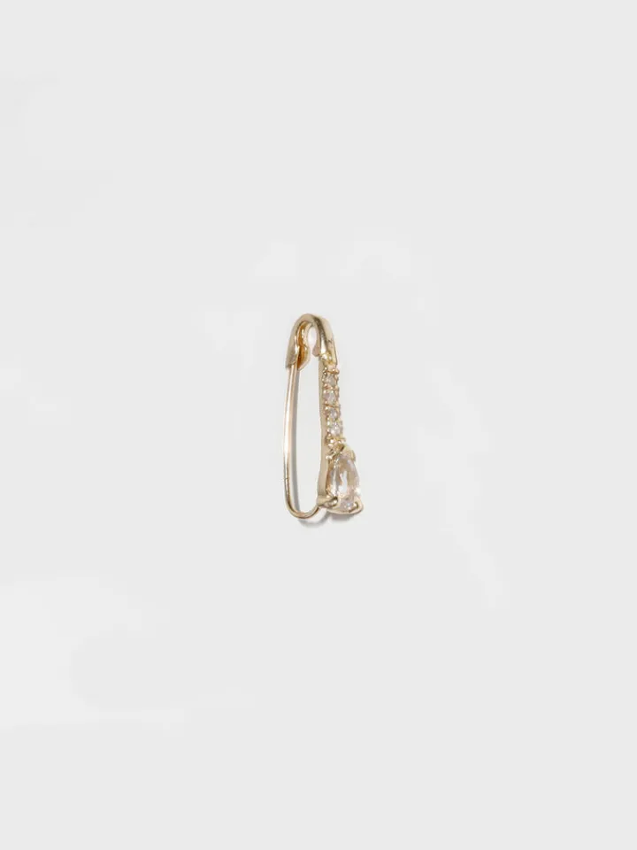 Fashion Mini Gemstone Diamond Safety Pin All