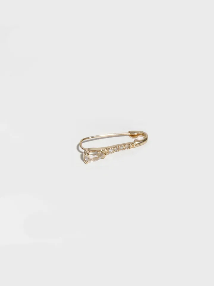 Fashion Mini Gemstone Diamond Safety Pin All