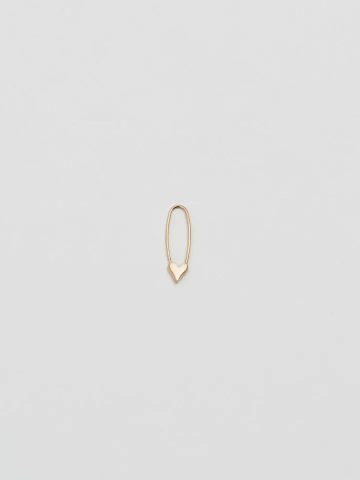 Sale Mini Heart Safety Pin Earring All|Earrings