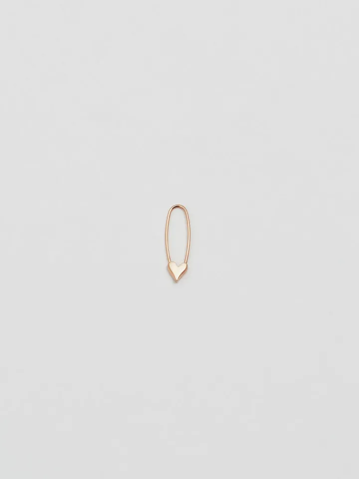 Sale Mini Heart Safety Pin Earring All|Earrings
