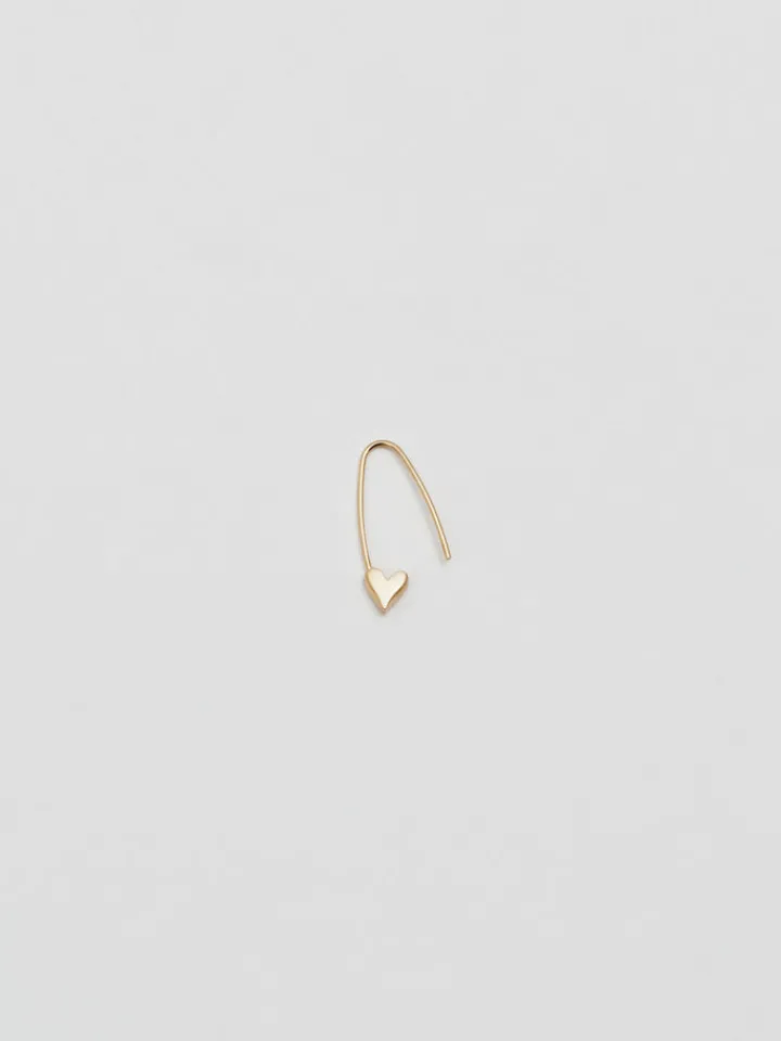 Sale Mini Heart Safety Pin Earring All|Earrings