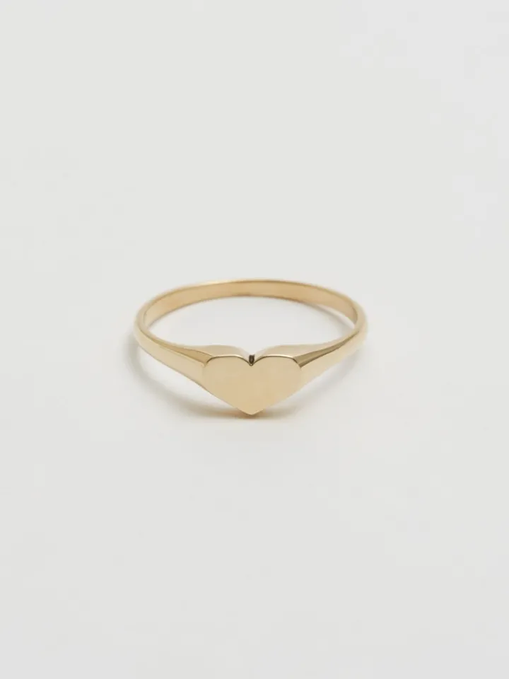 Outlet Mini Heart Signet All|Rings