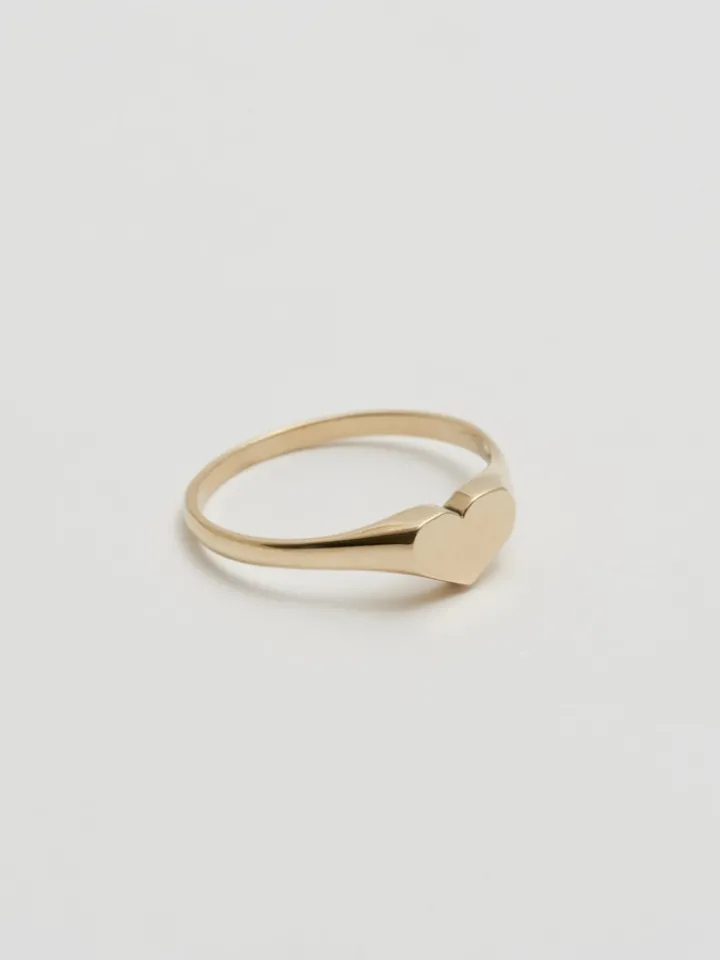 Outlet Mini Heart Signet All|Rings