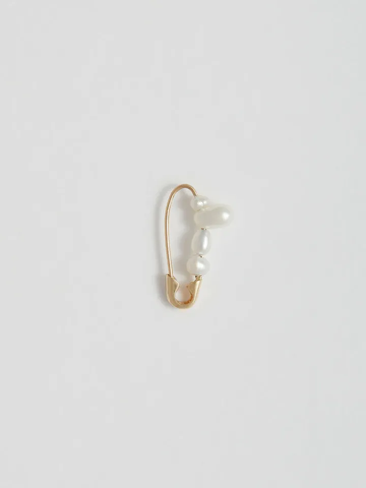 Fashion Mini Mixed Pearl Safety Pin Earring All|Earrings