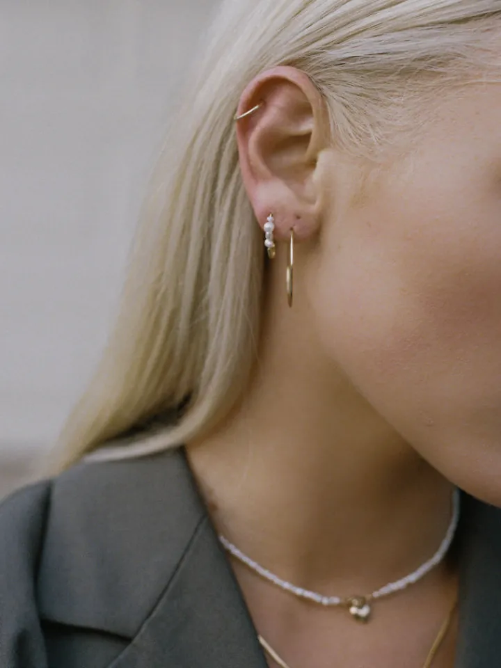 Fashion Mini Mixed Pearl Safety Pin Earring All|Earrings