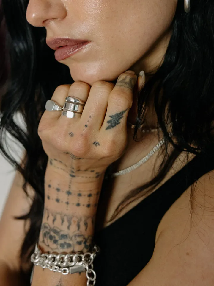 Online Mini Square ID Signet All|Rings