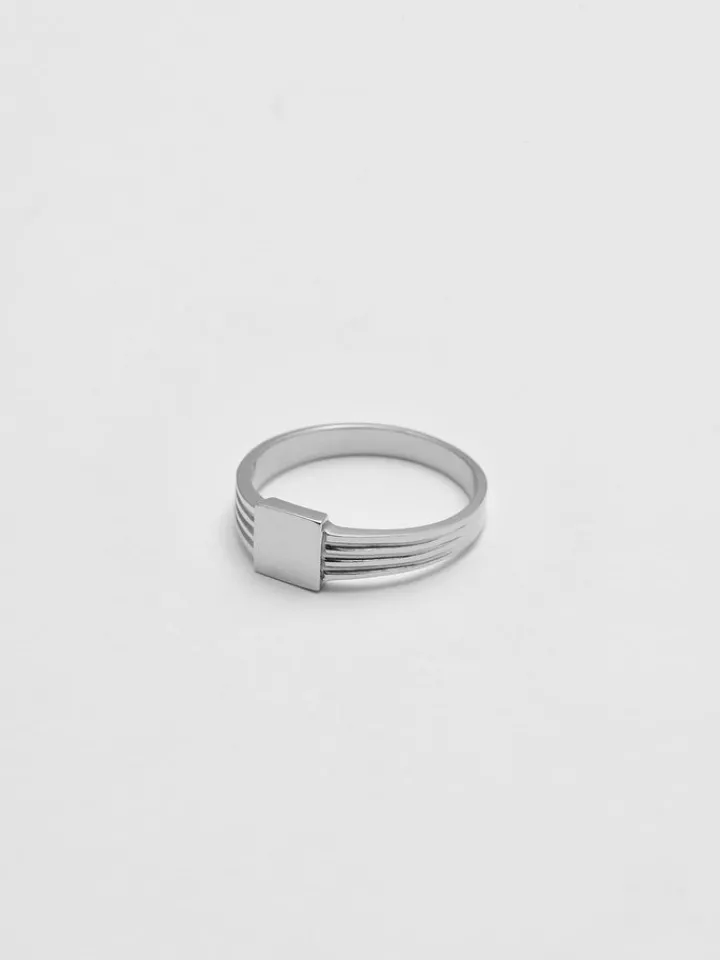 Online Mini Square ID Signet All|Rings
