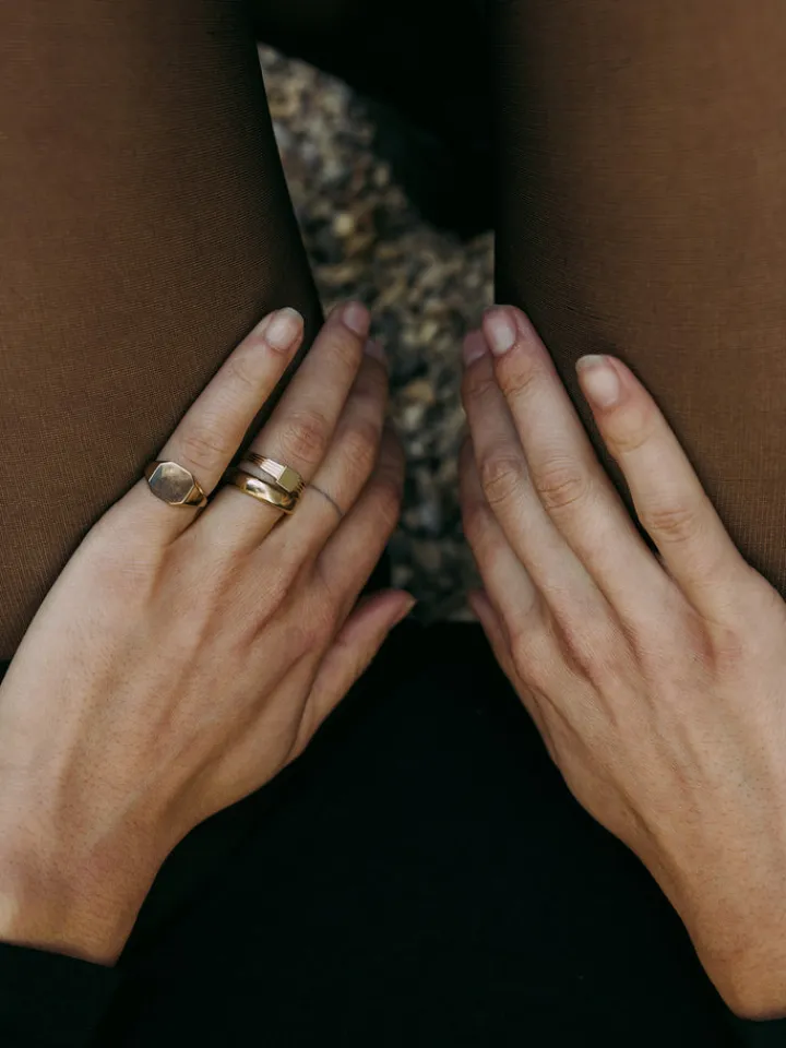 New Octagonal ID Signet All|Rings