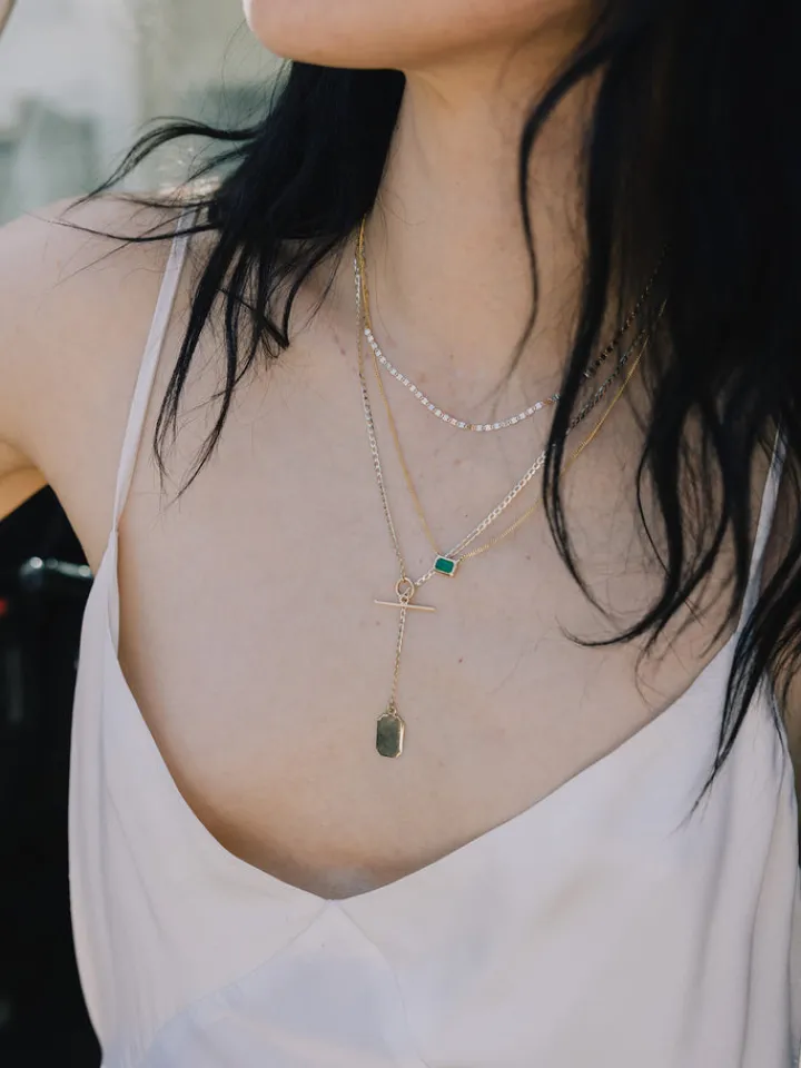 Best Octagonal ID Toggle Lariat Necklace All|Necklaces