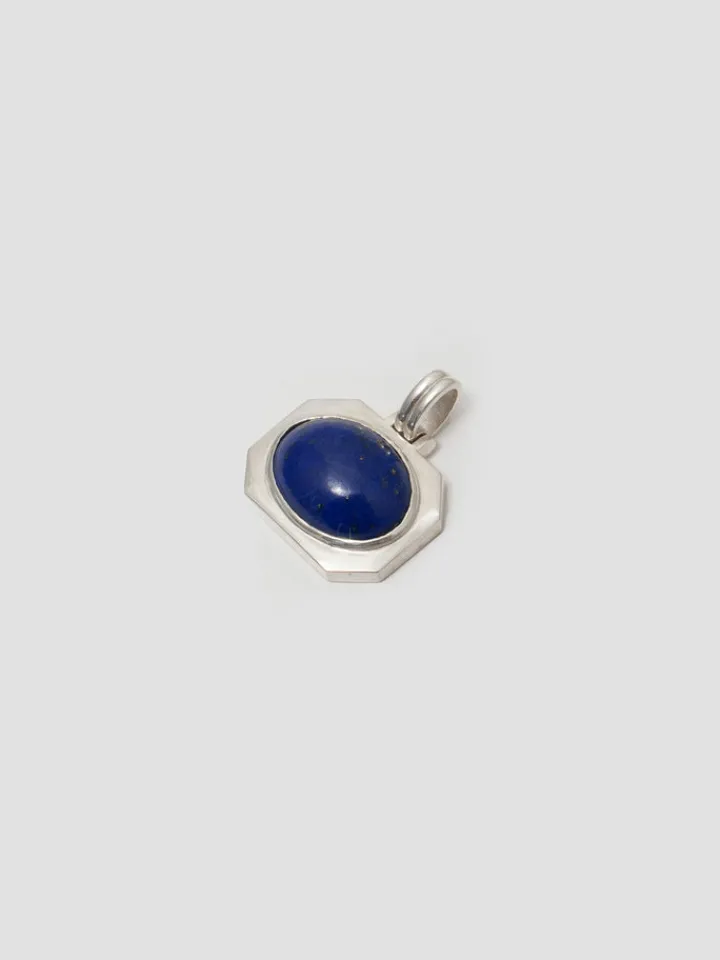 Fashion Octagonal Lapis Medallion Necklace All