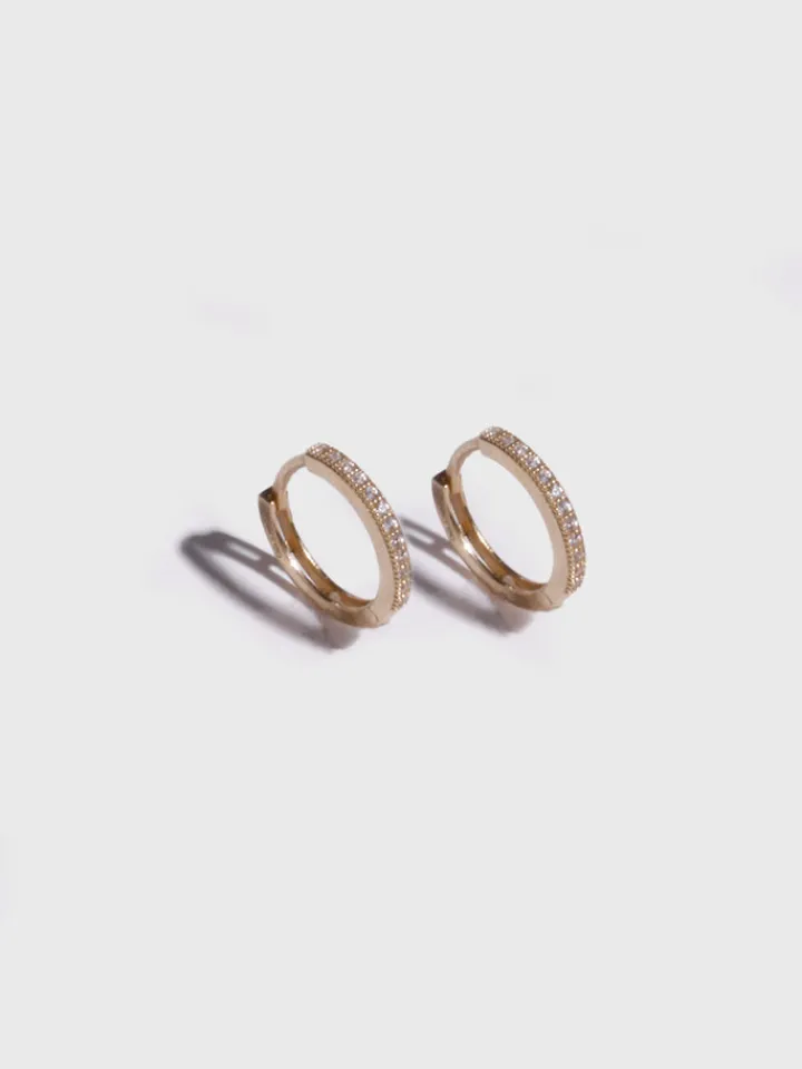 Hot Pave Hoops All|Earrings