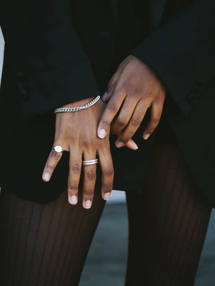 New Petite Industrial Curb Chain Bracelet All|Bracelets