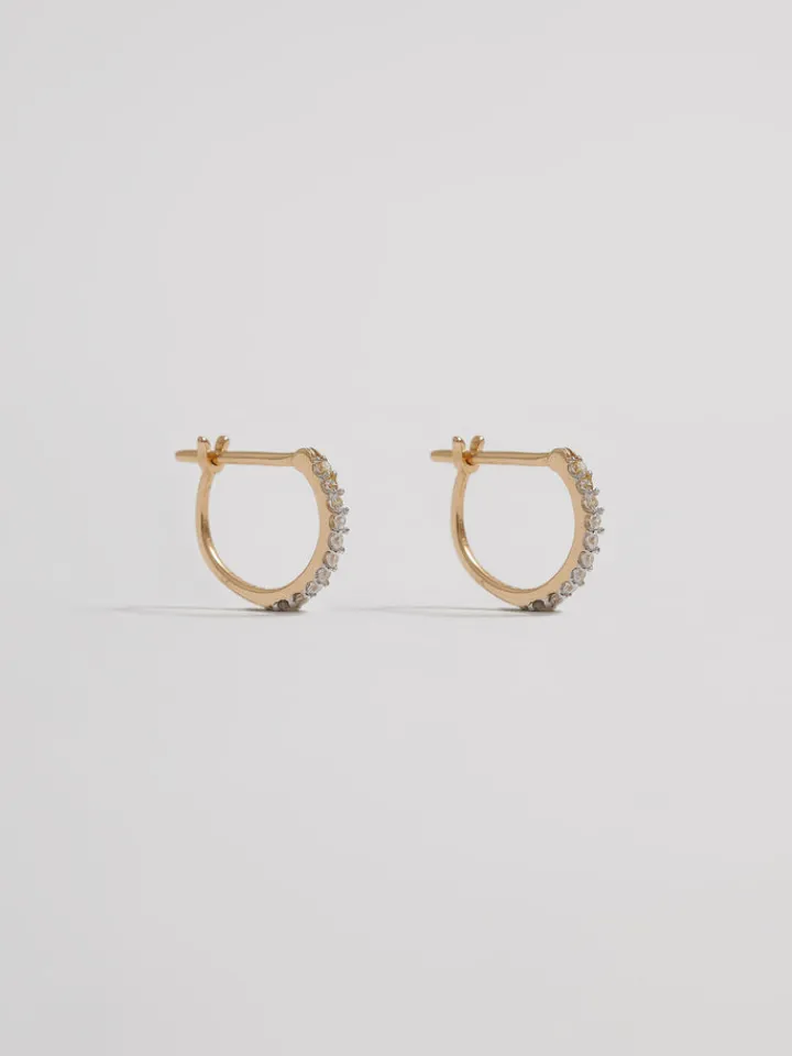 Outlet Petite Pave Huggies All|Earrings