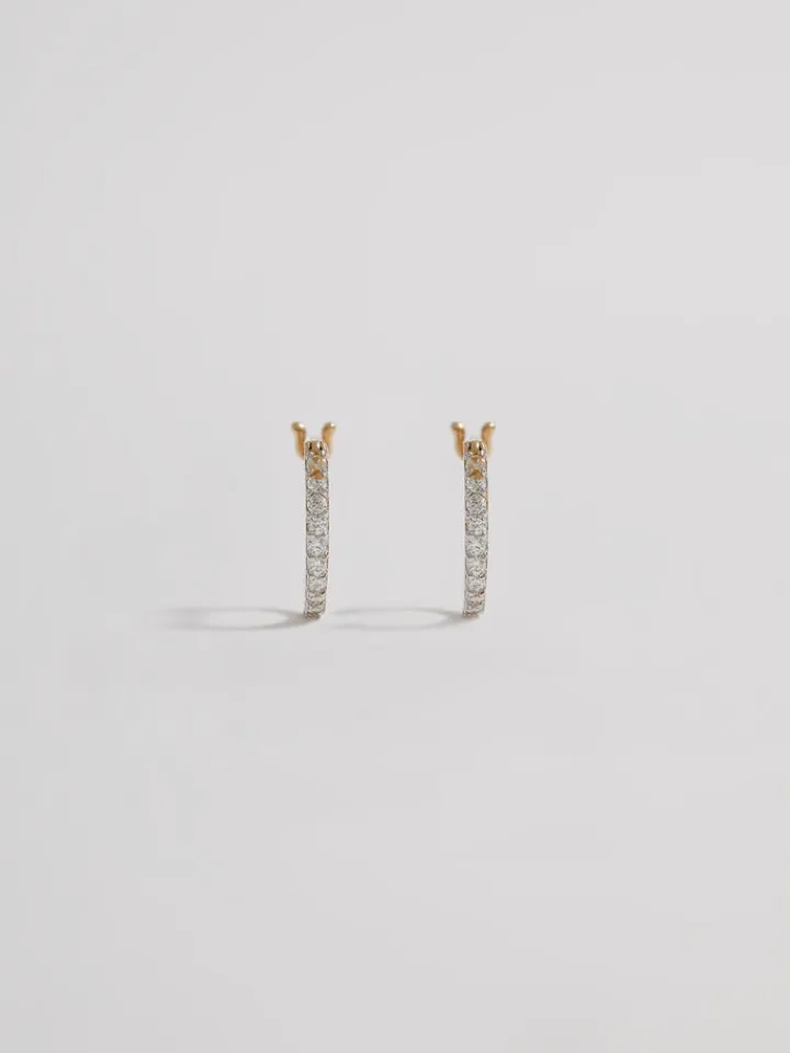 Outlet Petite Pave Huggies All|Earrings