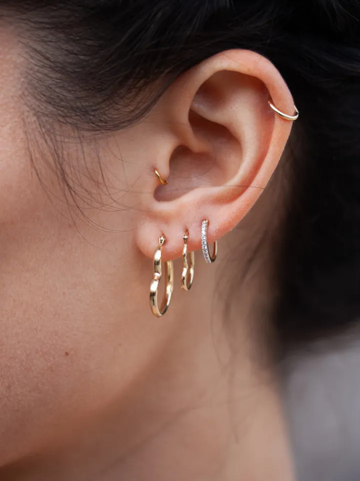 Outlet Petite Pave Huggies All|Earrings