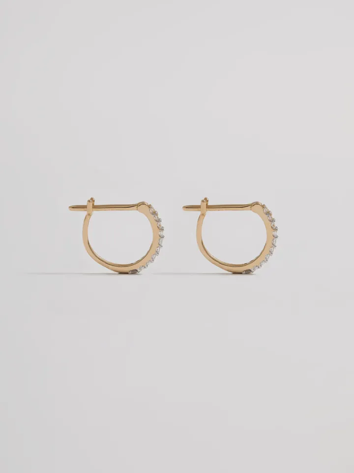Outlet Petite Pave Huggies All|Earrings