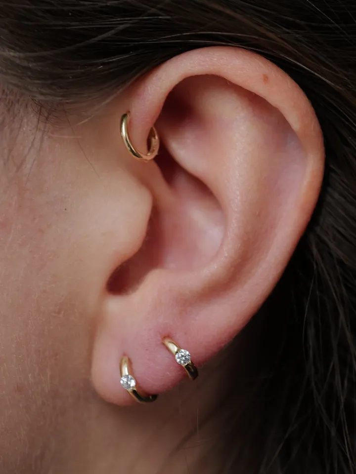 New Solo Sparkle Huggies All|Earrings