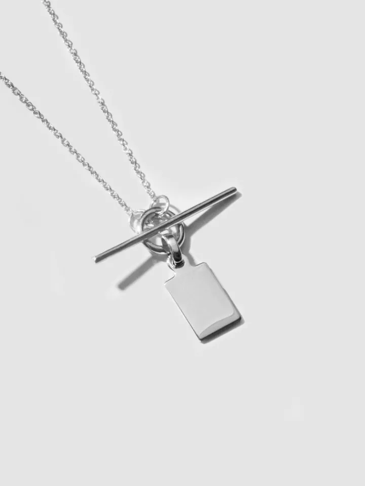 Fashion Sterling Silver Klint ID & Toggle Necklace All