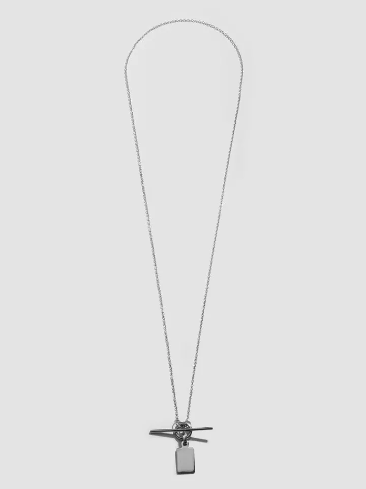 Fashion Sterling Silver Klint ID & Toggle Necklace All