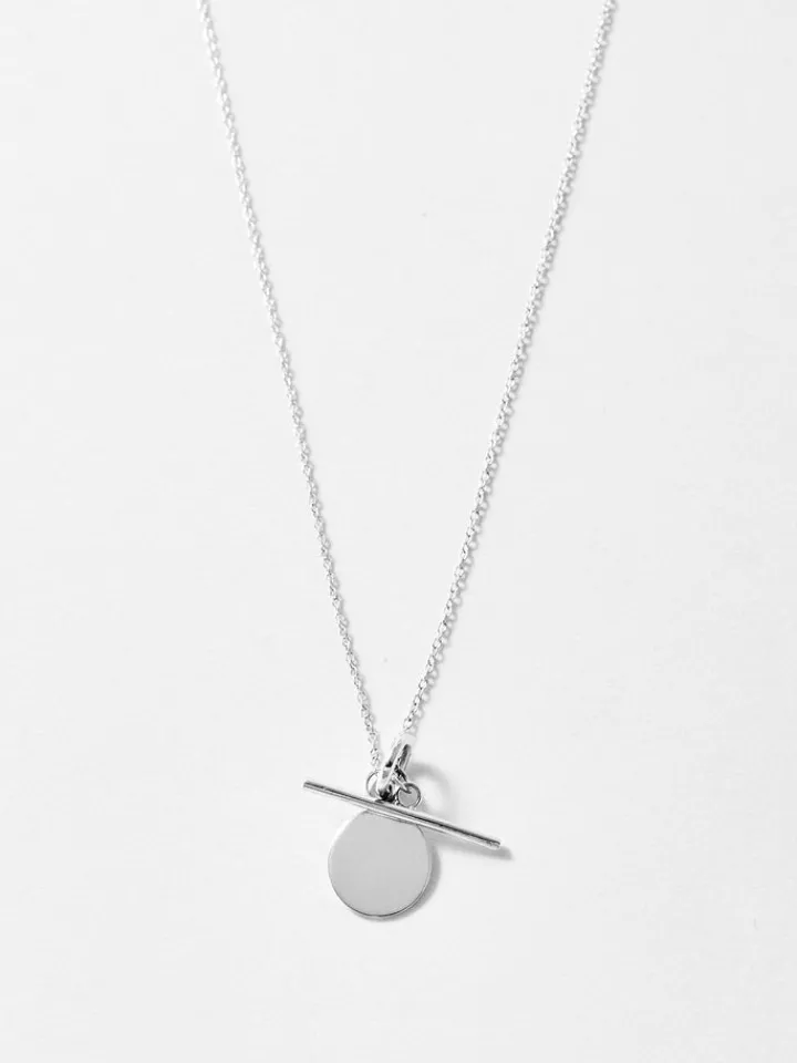 Best Sterling Silver Mini Disk & Toggle Necklace All|Necklaces