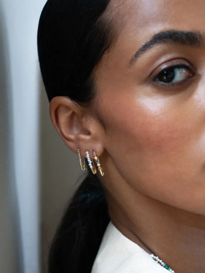 Online Sunset Safety Pin All|Earrings