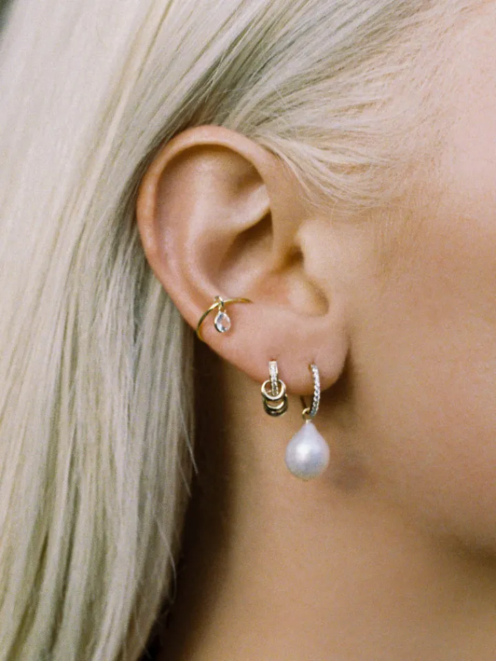 Outlet Teardrop Huggies All|Earrings