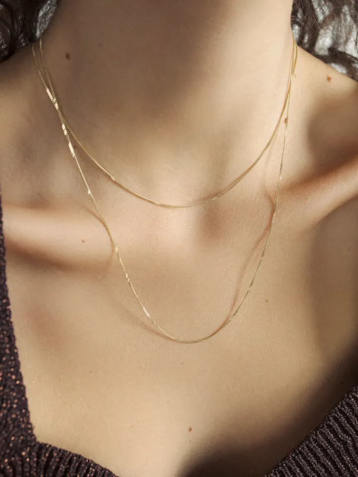 New Thin Curb Chain All|Necklaces