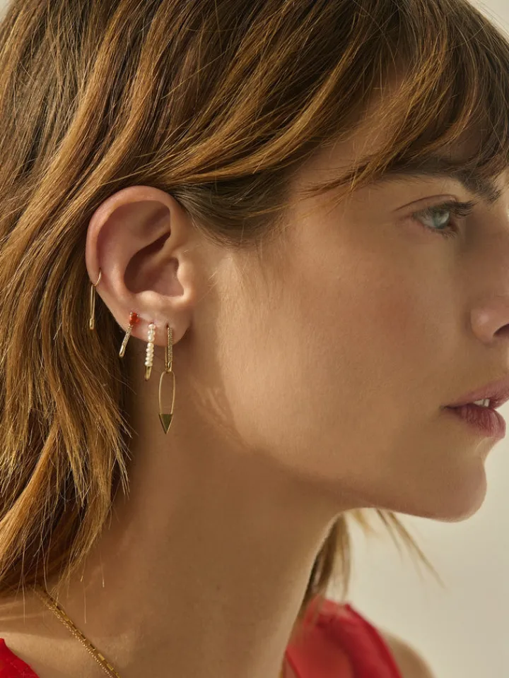 Sale Triangle Safety Pin Earring All|Earrings