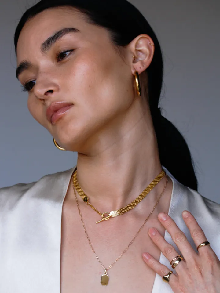 Clearance Vermeil Chainmail Necklace All