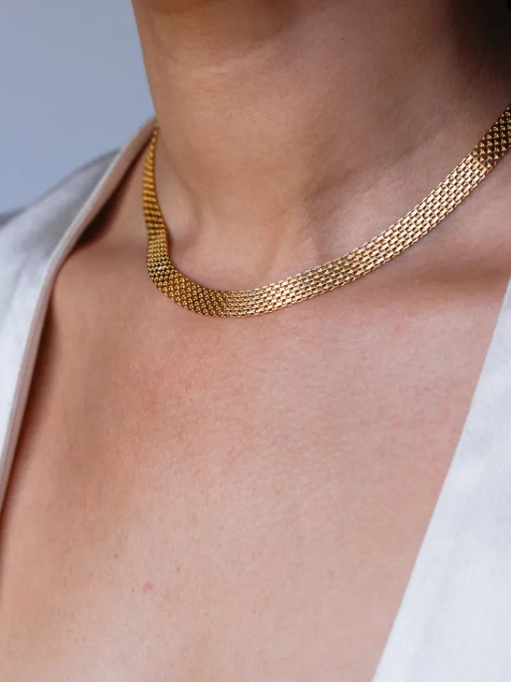 Clearance Vermeil Chainmail Necklace All