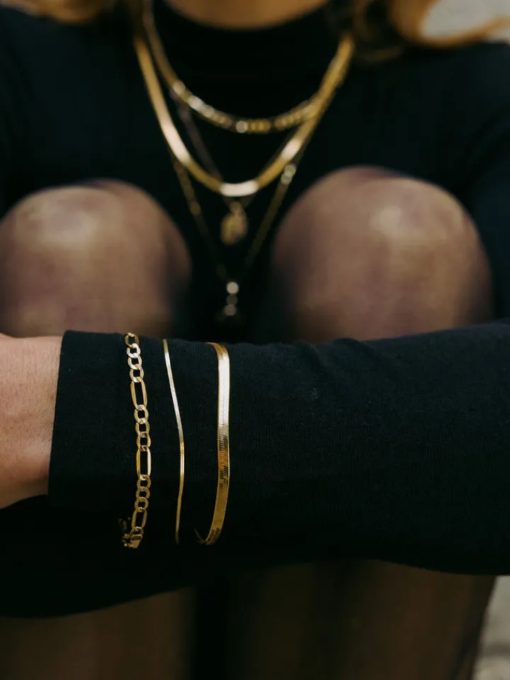 Discount Vermeil Herringbone Bracelet All|Bracelets