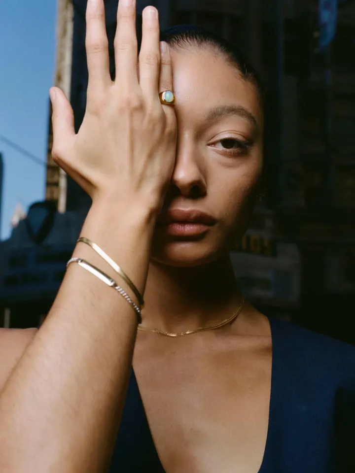 Discount Vermeil Herringbone Bracelet All|Bracelets