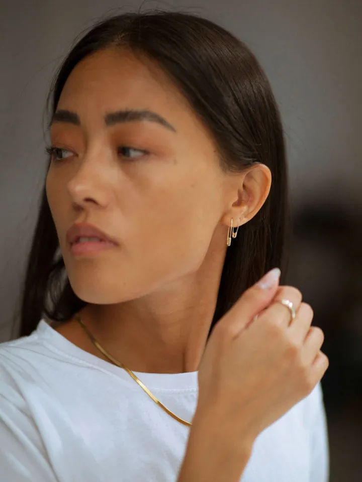 Hot Vermeil Herringbone Necklace All|Necklaces