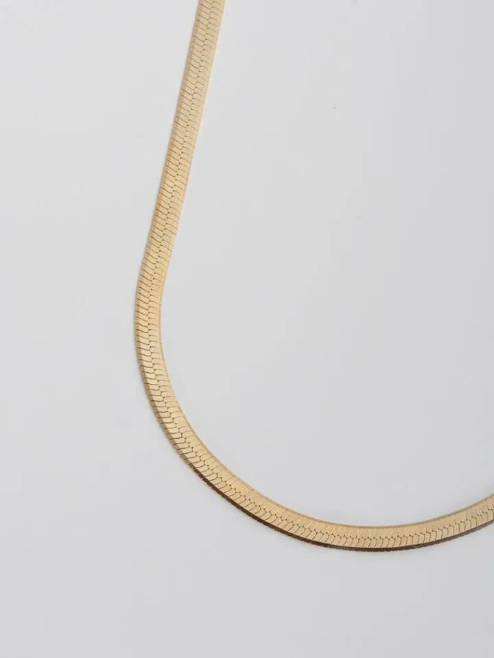 Hot Vermeil Herringbone Necklace All|Necklaces