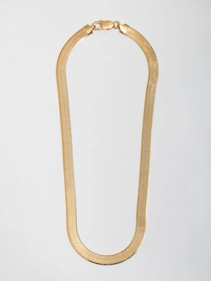 Outlet Vermeil XL Herringbone Necklace All|Necklaces