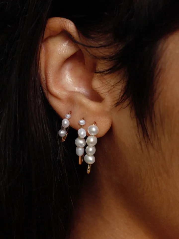 Fashion XL Pearl Safety Pin Earring All|Earrings